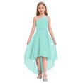 thumbnail image 1 of Manyakai Robe à une Épaule pour Filles, Ourlet Haut-Bas, Robe de Princesse à Volants, Taille Haute, Robe de Danse de Soirée Vert Menthe 10, 1 of 7