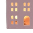 thumbnail image 2 of HOLIDAY TIME 4.25 Inch Lighted Pink Ceramic House Ornament, 90% Ceramic 10% Electronic Components Hanging Decor, 2 of 6