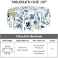 thumbnail image 2 of Watercolor Blue Yellow Floral Tablecloth Round 60 Inch Spring Rustic Sage Green Leaf Flower Decorative Table Cloth with Wrinkle Resistant for Home Kitchen Dining Table Outdoor Party Picnic, 2 of 6