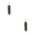 thumbnail image 2 of yingyy Wire Wrapped Charm Hanging Pendant Colorful Exquisite Crystal Crafting Necklace Keychains Earrings Accessories Black 2Set, 2 of 6