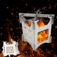 thumbnail image 1 of Kbndieu Folding Firewood Stove Mini Light Outdoor Stainless Steel Folding Firewood Stove Portable Field Hiking Mini Stove Splicing Camping Stove Kitchen Essentials, 1 of 8