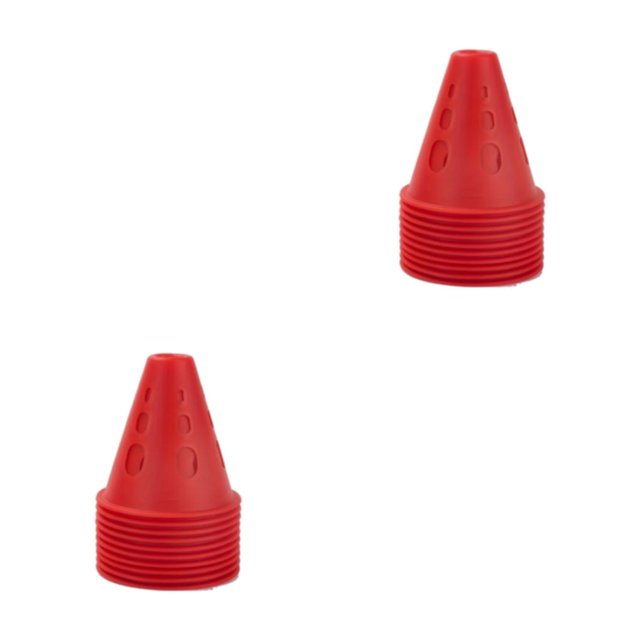 Decodeary 10 Pcs/Ensemble Pile de Patinage à Roulettes Robuste et Résistante aux Intempéries pour Activités Intérieures/extérieures Durable Rouge 2Ensemble