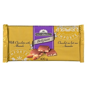 Waterbridge Amande de barre de chocolat haut de gamme, 400 Grams