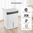 thumbnail image 3 of Costway 74 Pints Dehumidifier with 3-Color Indicator For Home  4500 Sq.Ft  Coverage Area, 3 of 10