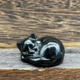 thumbnail image 2 of Natural Quartz Crystal Sleeping Cat Decoration Crystal Cat Sleeping Statue 2 Inch Opal Cat Crystal Statue Statue For Home Meditation, 2 of 9