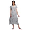 thumbnail image 1 of Moomaya Chemise de Nuit en Coton Imprimée pour Femmes à Manches Courtes, 1 of 5