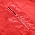 thumbnail image 5 of IROINID Manteau Anorak Court à Capuche pour Femme, Couleur Unie, Manches Longues, Chaud, Automne, Ouvert à l'Avant, Coupe Ample, Manteau à Fermeture Éclair, Hauts, Rouge, 5 of 5