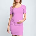 thumbnail image 1 of Ovzne Robes pour Femmes Robe d'Été Femme à la Mode Imprimée Plissée Jupe de Maternité à Manches Courtes Col Rond Robe Mi-Mollet Robe de Vacances à Manches Courtes Imprimée Liquidation, 1 of 6