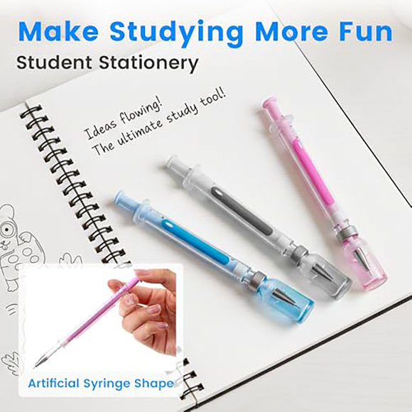 Fournitures Scolaires Accessoires de Bureau Fournitures de Bureau Stylos Gel en Forme 2026 Nouveaux Stylos à Encre Gel en Forme Créatifs pour Stylos-Bille Amusants et Fantaisie pour Stylo Noir 0,38 mm Stylo Couleur du Corps Aléatoire (1 Pce : 5 ml)
