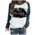 thumbnail image 2 of 50 % de Rabais Liquidation Chandail en Molleton Surdimensionné pour Femmes 2023 T-shirt Imprimé Manches Longues Blouse Col Rond Hauts Décontractés Chandail en Molleton, 2 of 5
