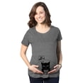 thumbnail image 1 of Womens Let MeowT Maternity T Shirt Funny Cat Lady Pet Lover Pregnancy Tee (Dark Heather Grey) - L, 1 of 4