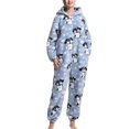 thumbnail image 2 of Pyjama une Pièce Floue, Élégant Doux Pyjama Chaud Combinaison pour la Maison, 2 of 5