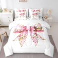 thumbnail image 1 of Erosebridal Kawaii Bowknot Bedding Queen Size,Cartoon Sheep Rabbit Bedding Sets Queen Size,Floral Decor,Reversible,Lightweight,7pcs, 1 of 5