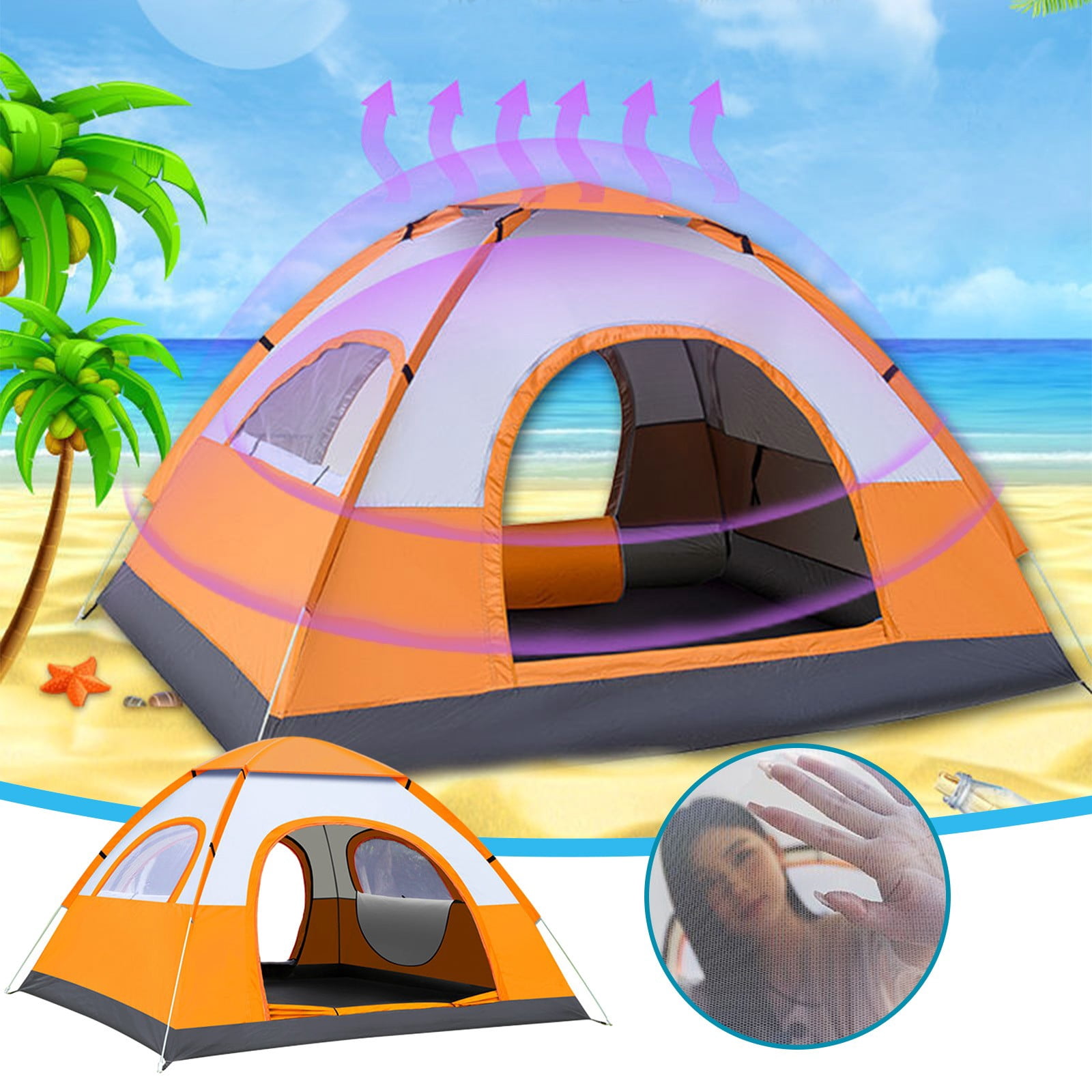 TIMIFIS Camping Tent Automatic Tent Rain and Sun Protection A Throw That Open Automatic Tent 2 Seconds Quickly Open Camping Tent Camping & Hiking