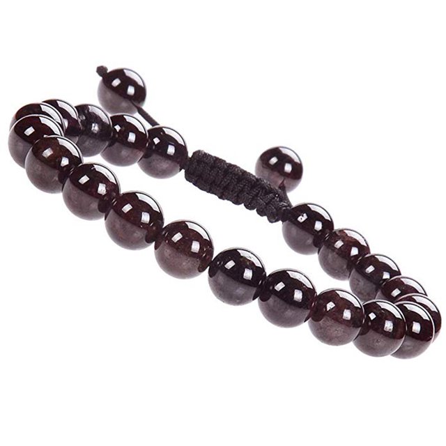 Massive Perles Naturel Pouvoir de Guérison Perles de Cristal Unisexe Bracelets en Macramé Réglables 8mm - Style20