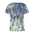 thumbnail image 5 of T-Shirts d'Été pour Femmes Grande Taille à Manches Courtes Femmes Blouse Imprimée d'Été T-Shirts Décontractés à Col en V T-Shirts à Manches Courtes Hauts T-Shirt à Col en V Femmes en Liquidation, 5 of 5