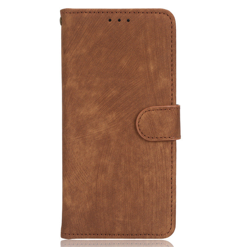PANDACO Étui Portefeuille en Suède Brun pour iPhone 16