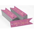 thumbnail image 2 of Inkdotpot Pack Of 50 Love Is Sweet Wedding Favor Paper Tags Craft Real Rose Gold Foil Hang Tags, 2 of 6