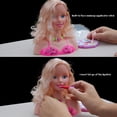 thumbnail image 2 of Makeup Pretend Playset Hairdressing Styling Head Doll Makeup Toy Makeup Pretend Playset For Children 17Pcs Hairdressing Styling Head Doll Makeup Toy Educational Toy Gift For Kids, 2 of 8
