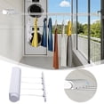 thumbnail image 1 of Retractable Wall Mounted Clothes Hanger Flexible Drying Rack Indoor Laundry Towel Dryer Line with Hooks, 1 of 4