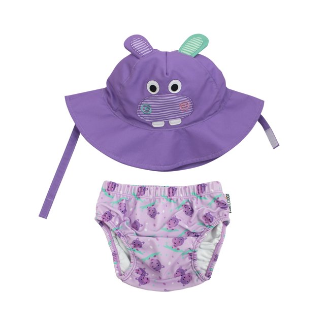 ZOOCCHINI - Ensemble Couche de Bain + Chapeau de Soleil pour Bébé
