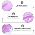 thumbnail image 3 of Miangastore Elastic Band Design Sleep Hat Purple 1Pack 24x11in, 3 of 9