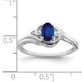thumbnail image 2 of Bague en Argent Sterling 925 Rhodié Plaqué Diamant et Saphir, 2 of 2