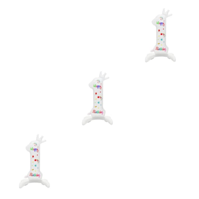 Maytalsory Add Touch Of Elegance With White Standing Digital Balloons - For Birthday Decor Can Be Used Repeatedly For Easy Number 1 3Set