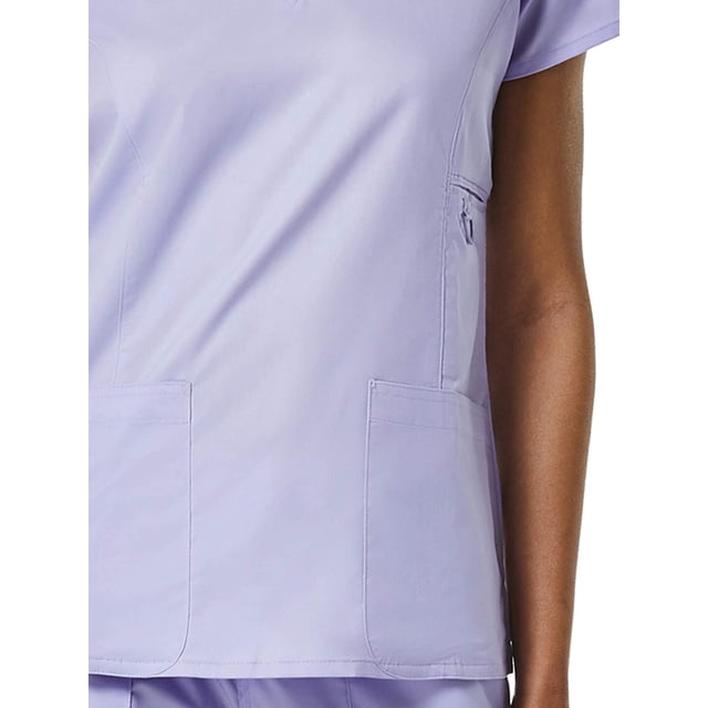Haut de Sarrau Uni à Col en V COOLMAX pour Femmes EON