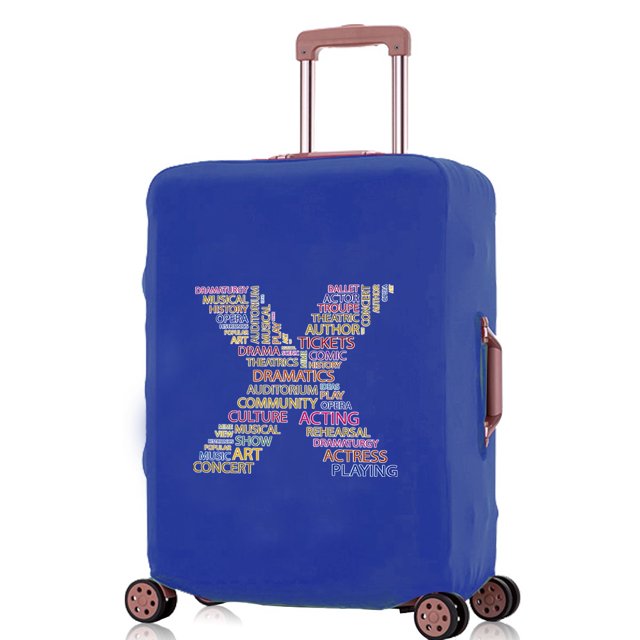 2024 Luggage Covers Travel Accessories Suitcase Cover Protector Reusable Washable 18-32inch Text Letter Printed Pattern Series 8text X M