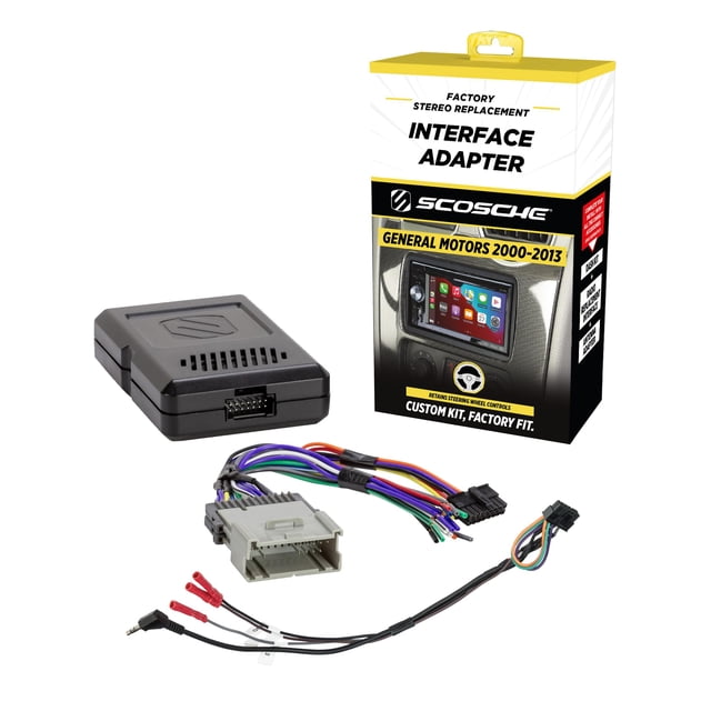 Scosche GM2K-WP Factory Stereo Replacement Interface Adapter, Compatible with Select 2000-13 GM Vehicles, Car Radio Wiring Harness, Retains Steering