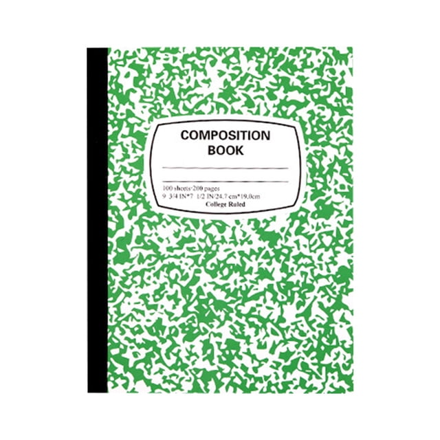 ZTTD 1 Pack Composition Notebook Wide Ruled Bulk, 200 Pages (100 Sheets), 9-3/4 x 7-1/2", Hard Cover Wide Ruled Notebook Bulk, Marble Composition Notebooks, Bulk S-chool Notebooks