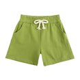 thumbnail image 4 of B91xZ Baby Boys 2 Pieces Short Set Summer Short Set Outfit Short Sleeve Ruffle Tops and Shorts 2PC Clothing Set,Green 2-3 Years, 4 of 5