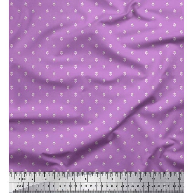 Soimoi polyester Crepe Fabric Flower Artistic Decor Fabric Printed Yard 42 Inch Wide