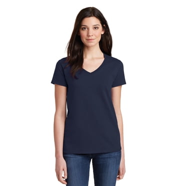 Gildan T-Shirt à Manches Courtes à Col en V pour Femmes en Coton 100 pour Cent - 5V00L