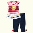 thumbnail image 4 of TopLLC Ensembles de Blouses et Chemises à Manches Courtes Col Rond Mode Décontractée pour Filles Hauts à Manches Courtes Col Rond Boutonné Imprimé Ensembles de Pantalons Courts Ensemble Fille, 4 of 7