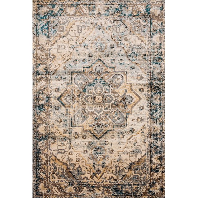 Loloi II Isadora Collection Area Rug ISA-02 Oatmeal / BARK 5' x 7'-3"