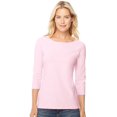 thumbnail image 1 of Hanes Women`s Stretch Cotton Raglan Sleeve Tee, L, Paleo Pink, 1 of 2
