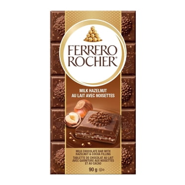 FERRERO ROCHER Tablette de chocolat de qualité supérieure, chocolat au lait avec noisettes, 90 g