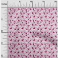 thumbnail image 2 of oneOone Rayon Fuschia Pink Fabric Floral Craft Projects Decor Fabric Printed By The Yard 56 Inch Wide, 2 of 4