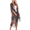 thumbnail image 1 of Nouveaux Hauts pour Femmes 2023 Grande Taille Mode Décontractée Couleur Unie Bouton Imprimé Manches Longues Col Rond Hauts Chemise à Manches Longues pour Femmes, 1 of 9