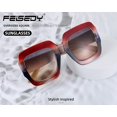 thumbnail image 2 of FEISEDY Oversized Square Sunglasses Multi Tinted Glitter Frame Stylish Inspired B2276, 2 of 6