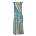 thumbnail image 4 of TJAZFJPA Robe Blanche Grande Taille Femme Mode Printemps et Été Imprimée Sans Manches Col en V Fermeture Éclair Latérale Robe Style Robes Blanches pour Femmes Robes d'Été de Mariage pour Femmes Plage, 4 of 5