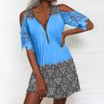 thumbnail image 5 of EQWLJWE Robes d'Été pour Femmes 2023 Robe Décontractée Aguichant Mode Été Col en V Manches Courtes Ample Imprimée, 5 of 5