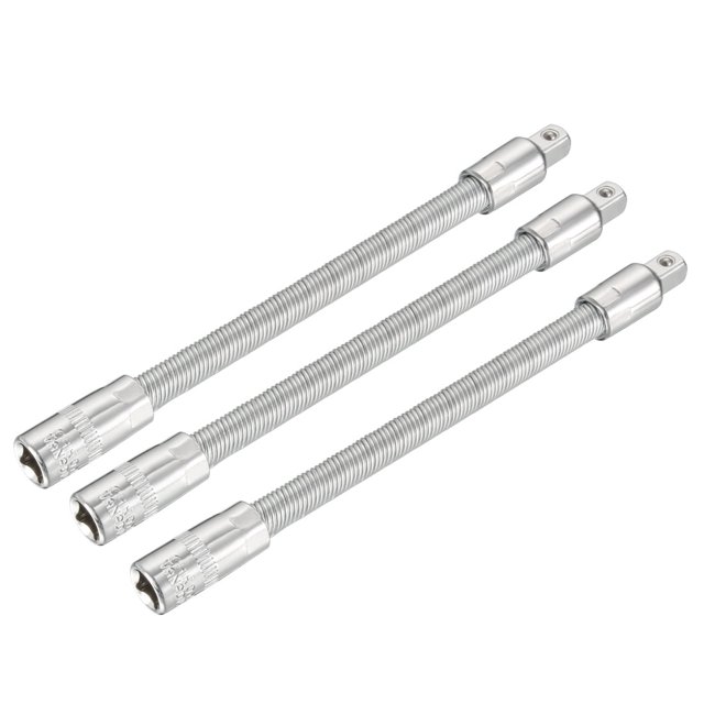 Unique Bargains 3 Pcs Adaptateur de Douille Flexible à Cliquet 1/4 Pieds Barre d'Extension