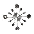 thumbnail image 1 of Transemion Kitchen Iron Wall Clock 3D Removable Spoon Clocks Cookware Hanging Ornament Quartz Living Room Hotel Home Decor Silver, 1 of 6