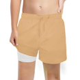 thumbnail image 1 of Toddler Swim Trunks Kids Toddler Boys Solid Color Quick Dry Swim Trunks with Compression Liner Stretch Swim Shorts Boys Rash Guard Khaki 14 Years-16 Years, 1 of 3
