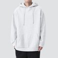 thumbnail image 4 of Yuyuzo 3PC Mens Hoodies Long Sleeve Drawstring Tunic Sweatshirt Loose Fitted Fall Pullover Tops, 4 of 6