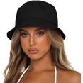 thumbnail image 1 of ORUYROP Bucket Hat for Women Men, Reversible Cotton Summer Sun Beach Fishing Cap Solid Color Style, 1 of 7