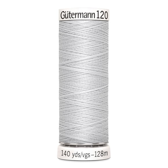 GÜTERMANN Sew-All Polyester Thread for Machine Sewing, 128 m (140 yd) - 100% polyester, Metal, 140yd